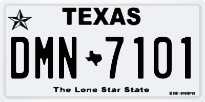 TX license plate DMN7101