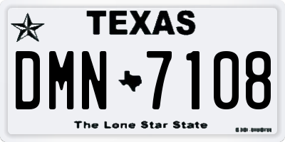 TX license plate DMN7108