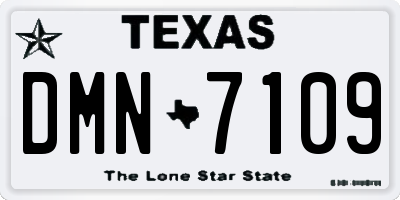 TX license plate DMN7109