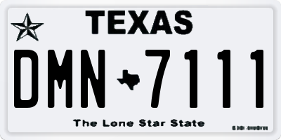TX license plate DMN7111