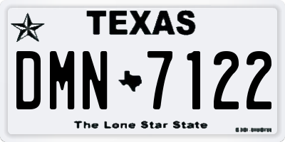 TX license plate DMN7122