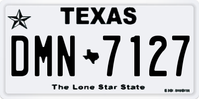 TX license plate DMN7127