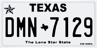 TX license plate DMN7129
