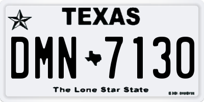 TX license plate DMN7130