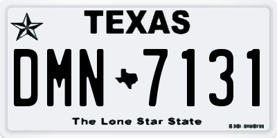 TX license plate DMN7131