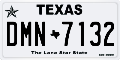 TX license plate DMN7132