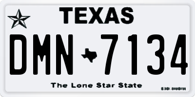 TX license plate DMN7134