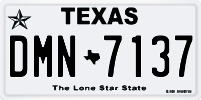 TX license plate DMN7137