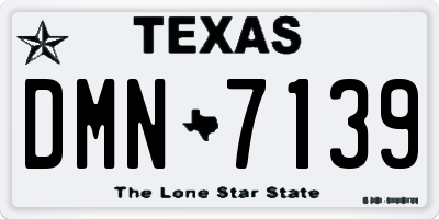 TX license plate DMN7139