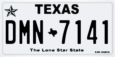 TX license plate DMN7141