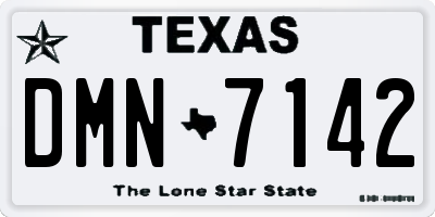 TX license plate DMN7142