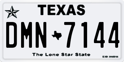 TX license plate DMN7144