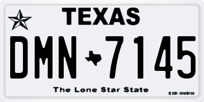 TX license plate DMN7145