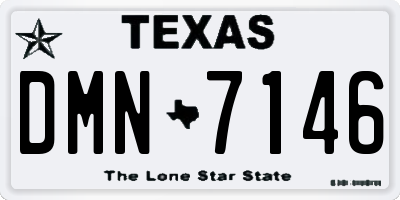 TX license plate DMN7146