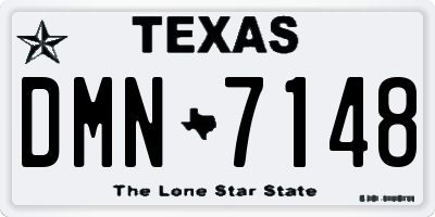 TX license plate DMN7148