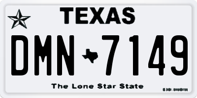 TX license plate DMN7149