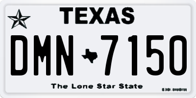 TX license plate DMN7150