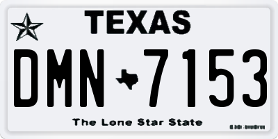 TX license plate DMN7153