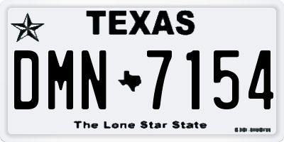 TX license plate DMN7154