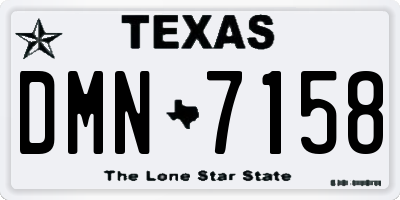 TX license plate DMN7158