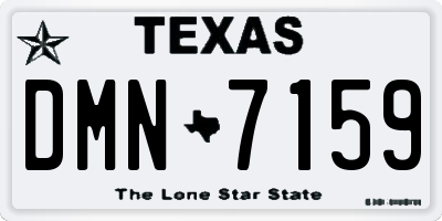 TX license plate DMN7159
