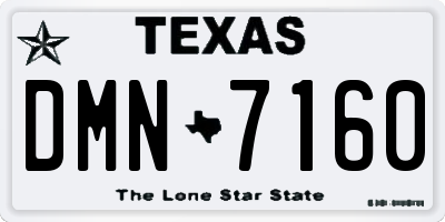 TX license plate DMN7160