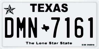 TX license plate DMN7161