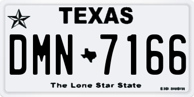 TX license plate DMN7166