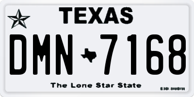 TX license plate DMN7168