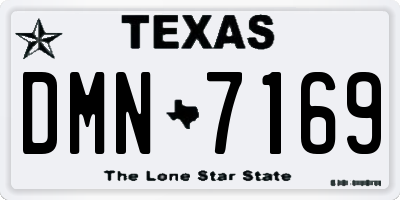 TX license plate DMN7169