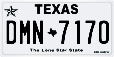 TX license plate DMN7170