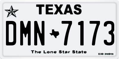 TX license plate DMN7173