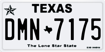 TX license plate DMN7175