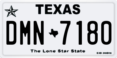 TX license plate DMN7180