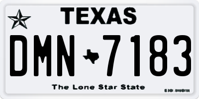 TX license plate DMN7183