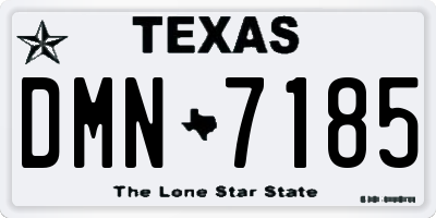 TX license plate DMN7185
