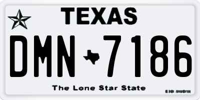 TX license plate DMN7186