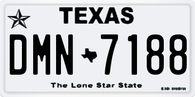 TX license plate DMN7188