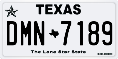 TX license plate DMN7189