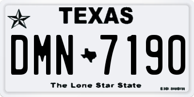 TX license plate DMN7190