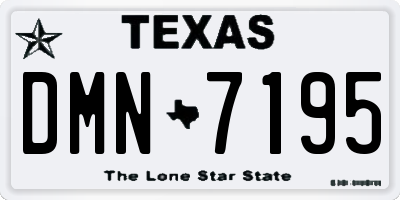 TX license plate DMN7195