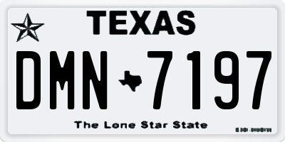 TX license plate DMN7197