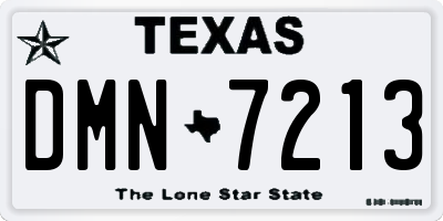 TX license plate DMN7213