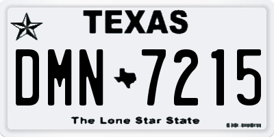 TX license plate DMN7215