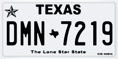 TX license plate DMN7219