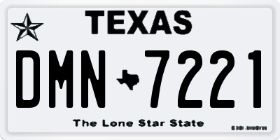 TX license plate DMN7221