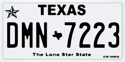 TX license plate DMN7223