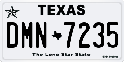 TX license plate DMN7235