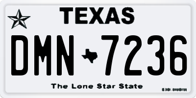 TX license plate DMN7236