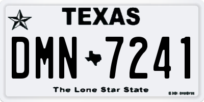 TX license plate DMN7241